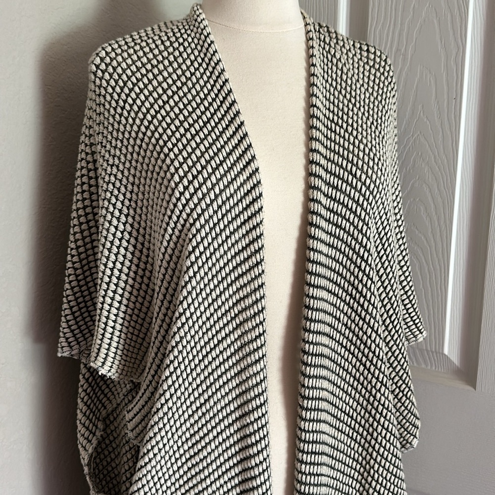 Plume & Thread Long Open Cardigan USA Knit One Size